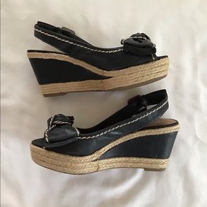 Franco Sarto Olympia Wedge Sandal Black Size 4